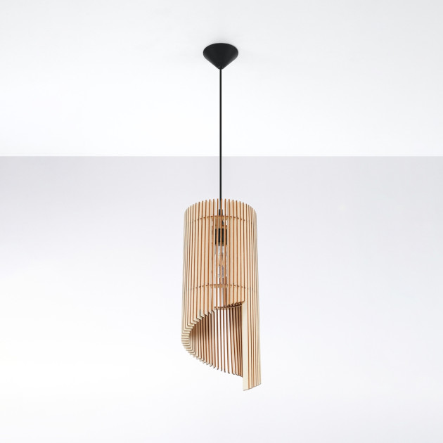 Lampe pendante Veraiaor en bois
