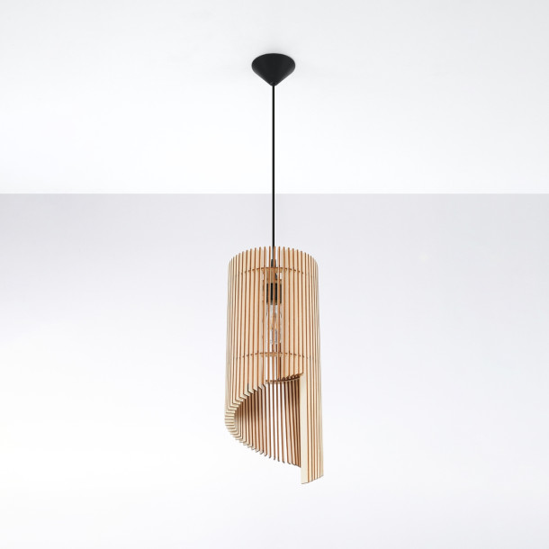 Lampe pendante Veraiaor en bois