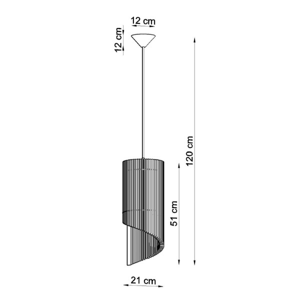 Lampe pendante Veraiaor en bois