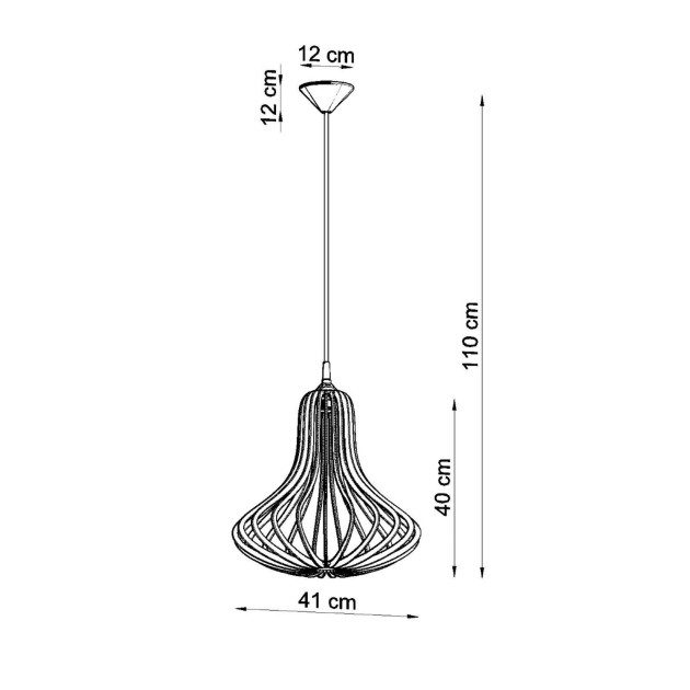 Lampe pendante Coraays bois