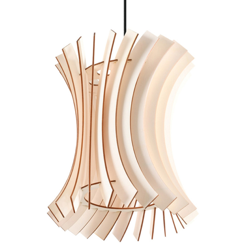 Lampe pendante Novyra en bois