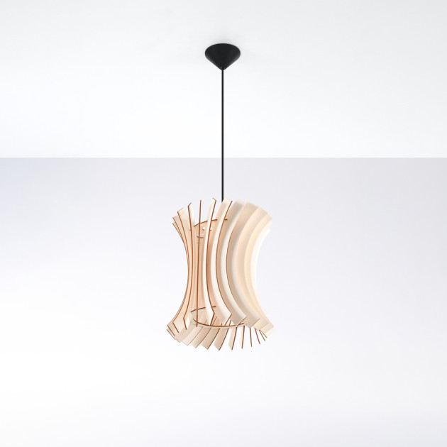 Lampe pendante Novyra en bois
