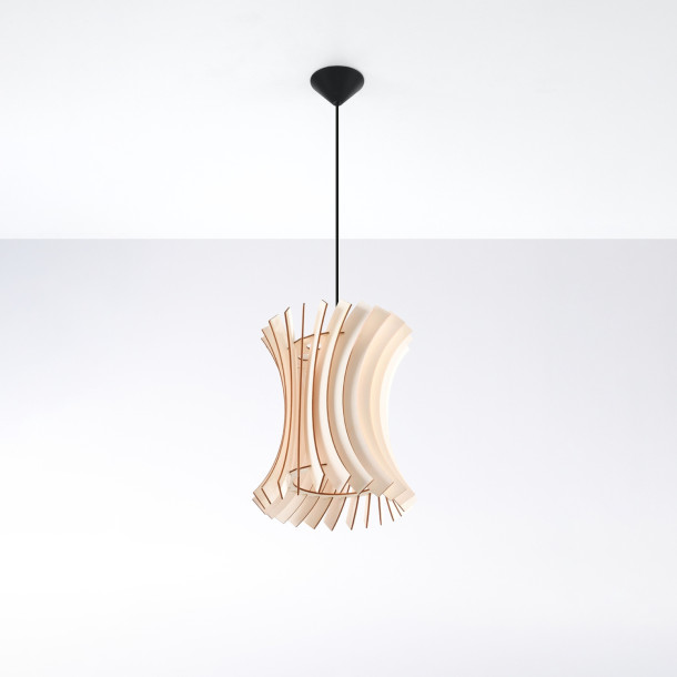 Lampe pendante Novyra en bois