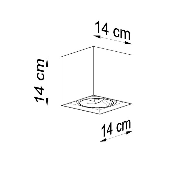 Plafonnier Veraiais béton