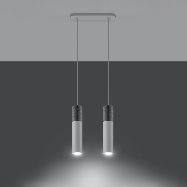 Lampe suspendue BORGIO 2 blanc
