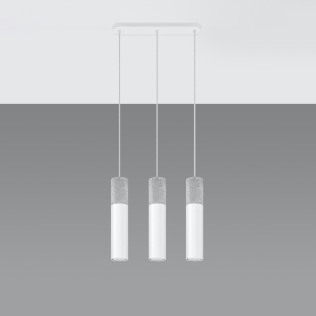 Lampe suspendue BORGIO 3L blanc