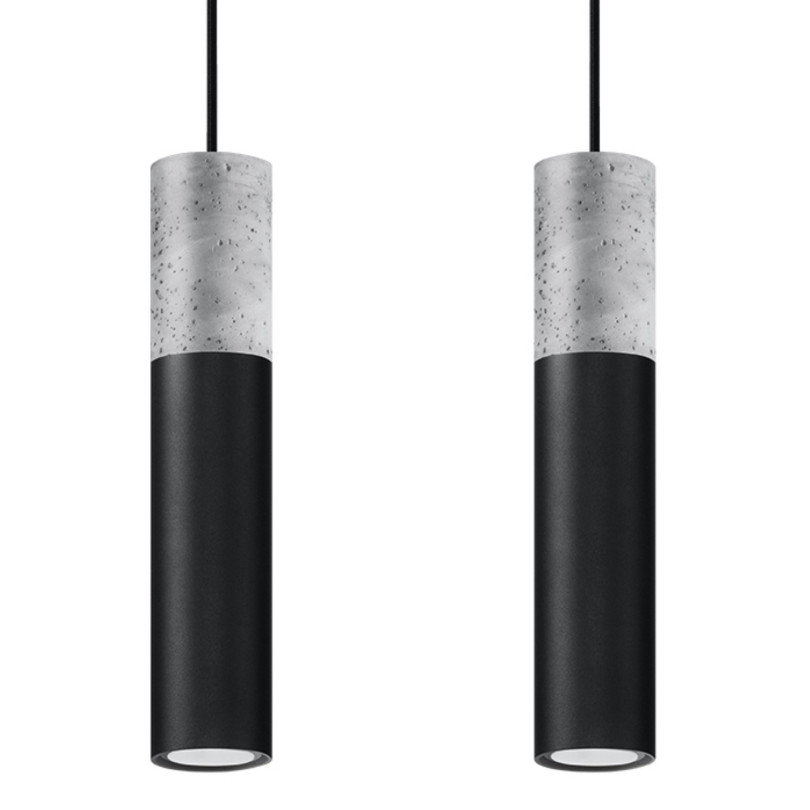 Lampe pendante BORGIO 2 noir