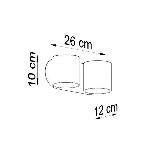 Applique Lineaoon 2 noir