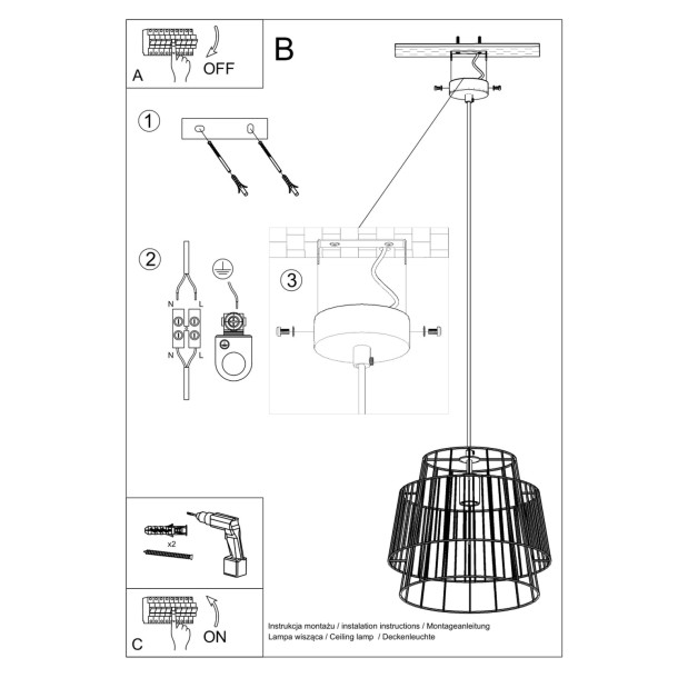 Lampe pendante Lumiana blanc
