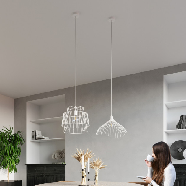 Lampe pendante Lumiana blanc