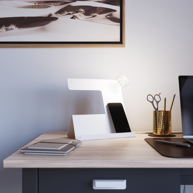 Lampe de table Coraana blanc
