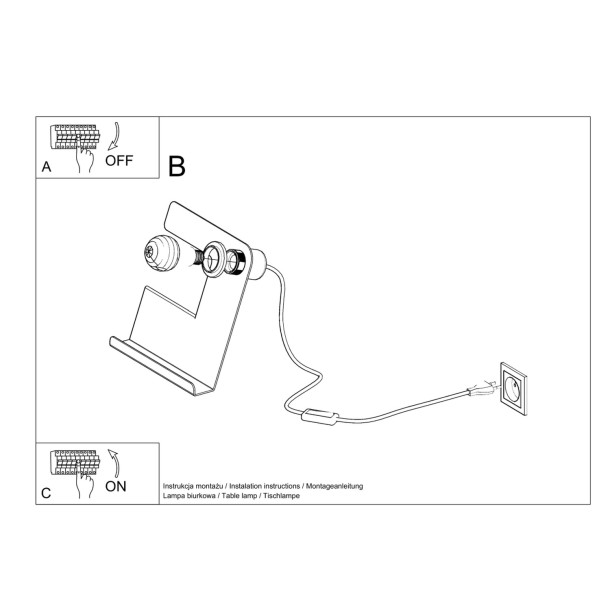 Lampe de table Coraana noir