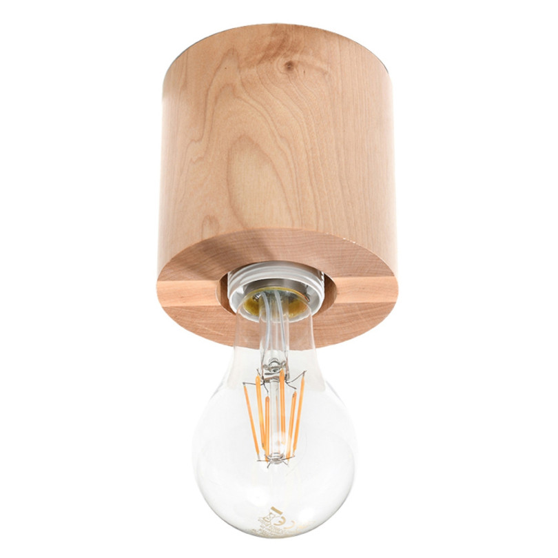Plafonnier Elyaoar en bois naturel