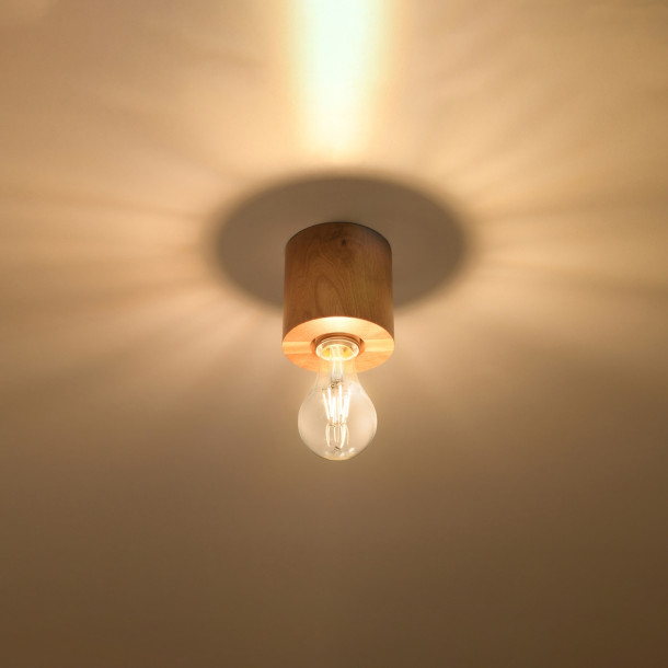 Plafonnier Elyaoar en bois naturel