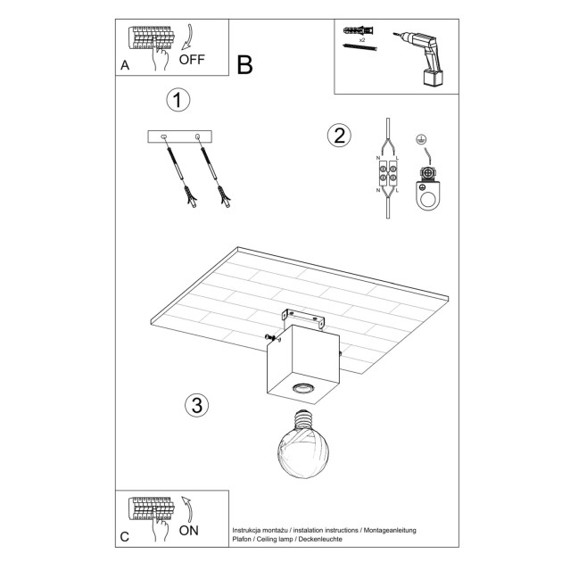 Plafonnier Lineaeea en bois naturel