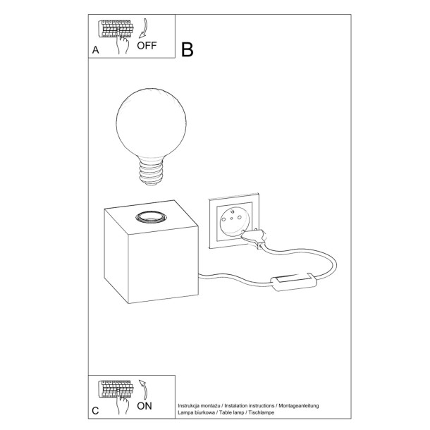 Lampe de table Lineaeea en bois