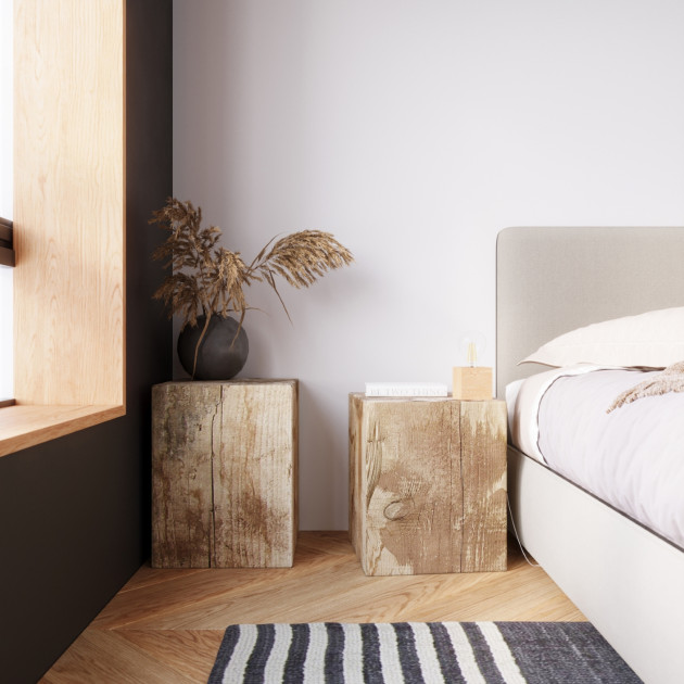 Lampe de table Lineaeea en bois