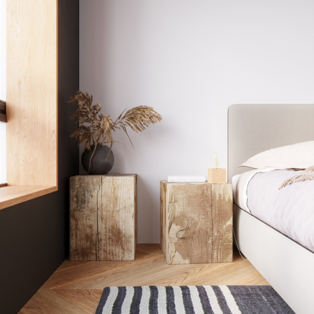 Lampe de table Lineaeea en bois
