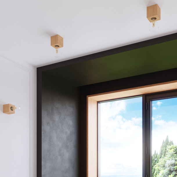 Lampe de table Lineaeea en bois