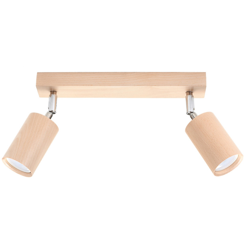 Plafonnier Elyor 2 bois naturel