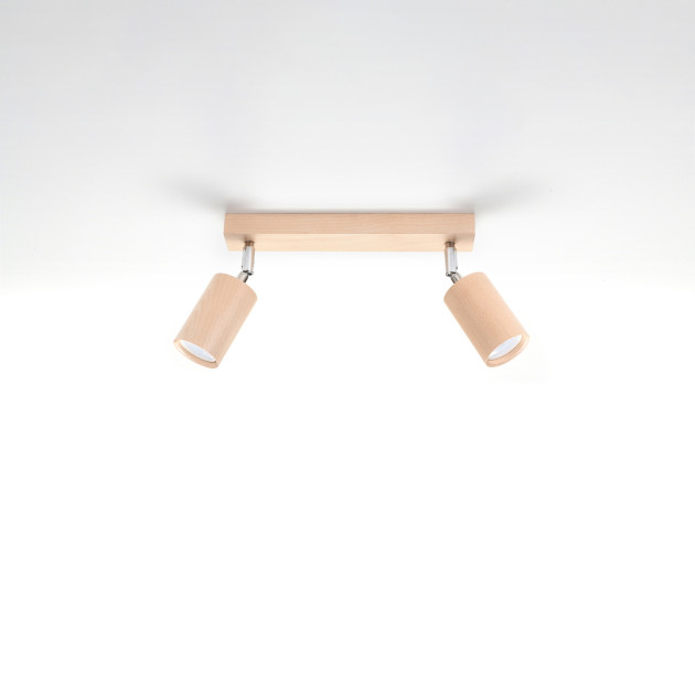 Plafonnier Elyor 2 bois naturel
