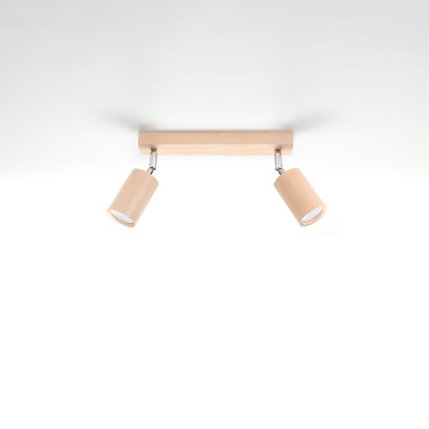 Plafonnier Elyor 2 bois naturel