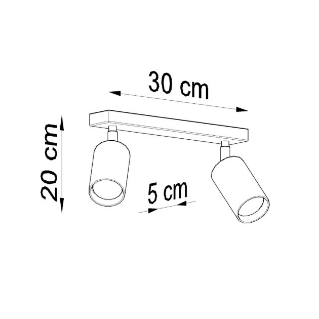 Plafonnier Elyor 2 bois naturel