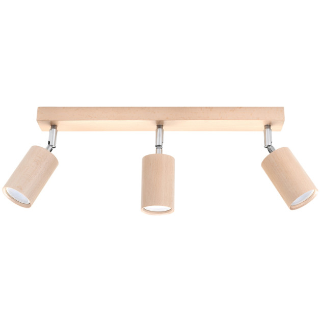 Plafonnier Elyor 3 en bois naturel