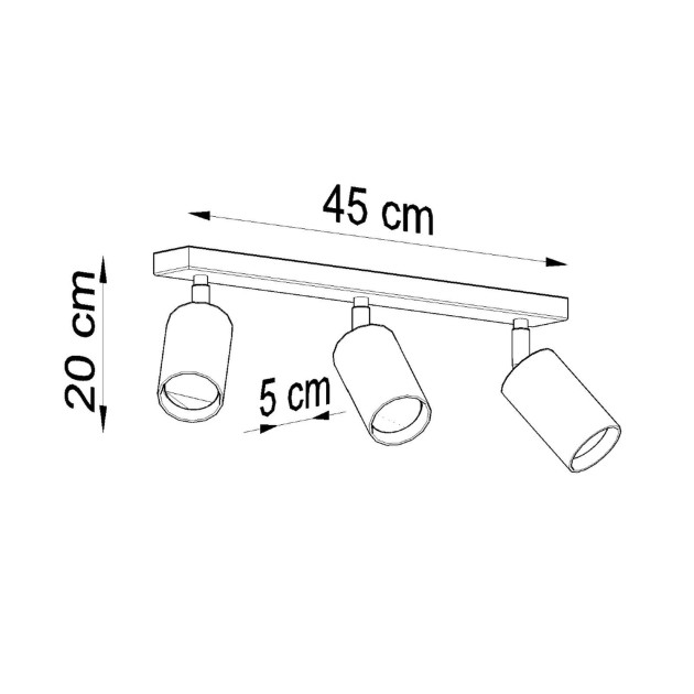 Plafonnier Elyor 3 en bois naturel