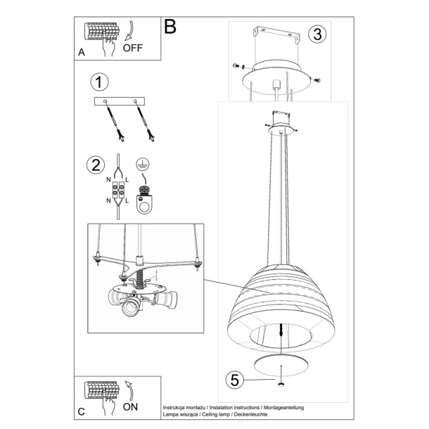Lustre Noraiaor 60 blanc