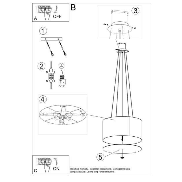 Lustre Novoen 50 noir