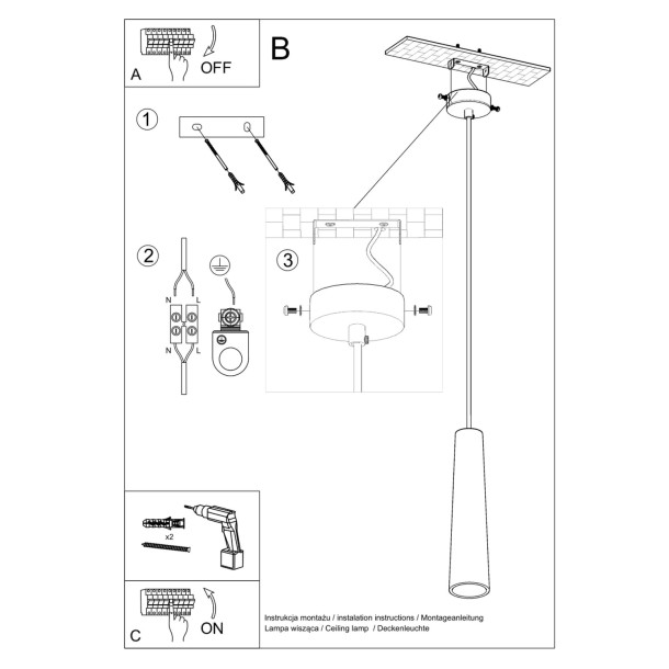 Lampe suspendue en céramique Coraona