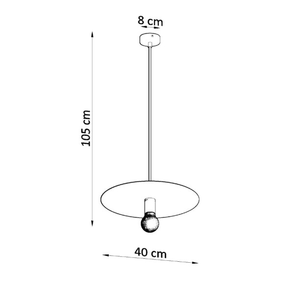 Lampe pendante Veraiara noir