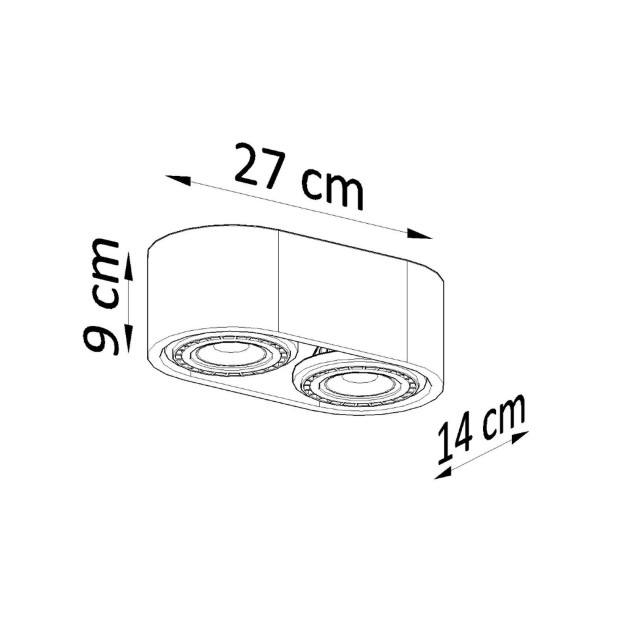 Plafonnier Eliana 2 béton