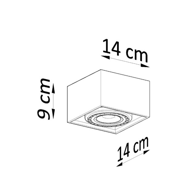 Plafonnier Coraaear 1 béton