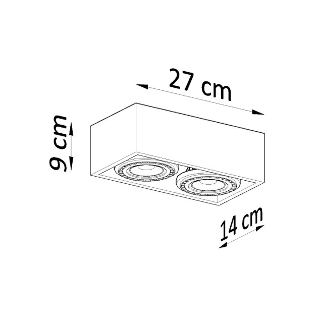 Plafonnier Coraaear 2 béton