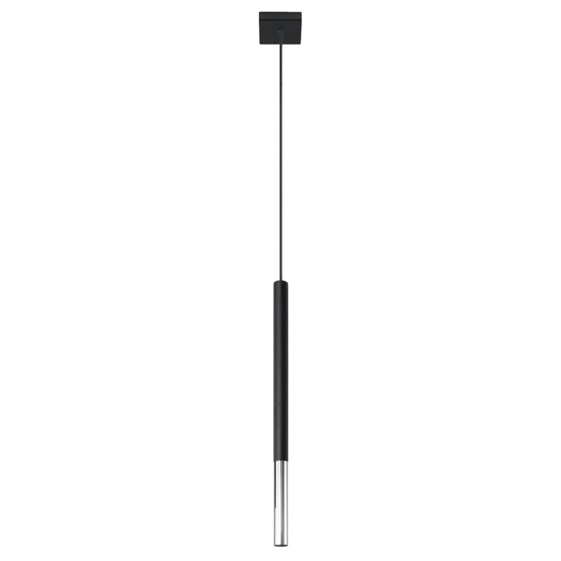 Lampe suspendue Solyon 1 noir/chrome