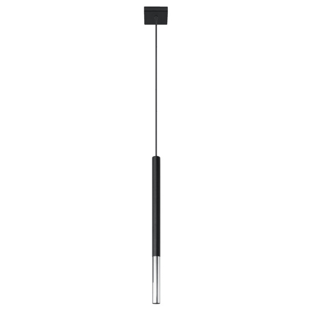 Lampe suspendue Solyon 1 noir/chrome