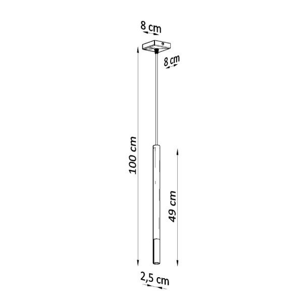 Lampe suspendue Solyon 1 noir/chrome