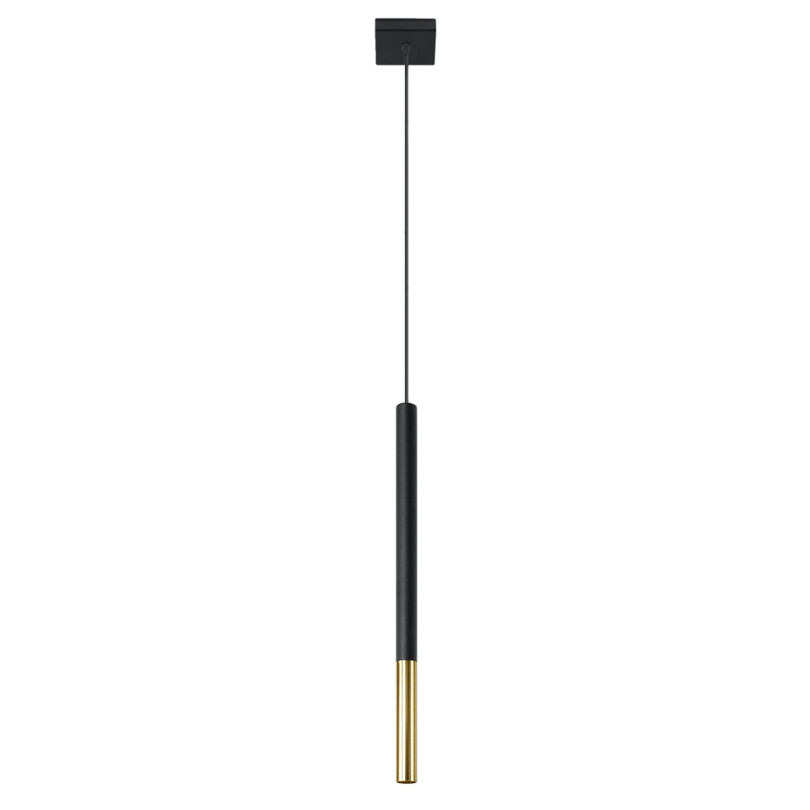Lampe suspendue Solyon 1 noir/doré