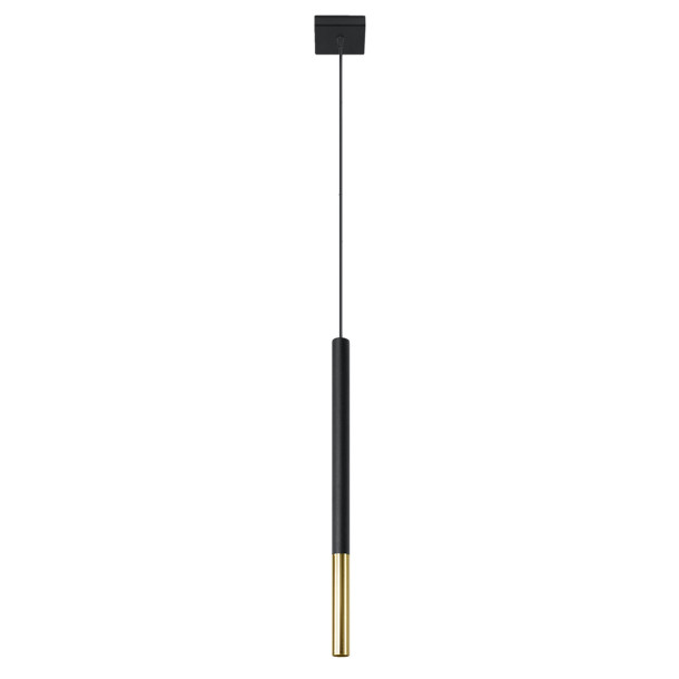 Lampe suspendue Solyon 1 noir/doré