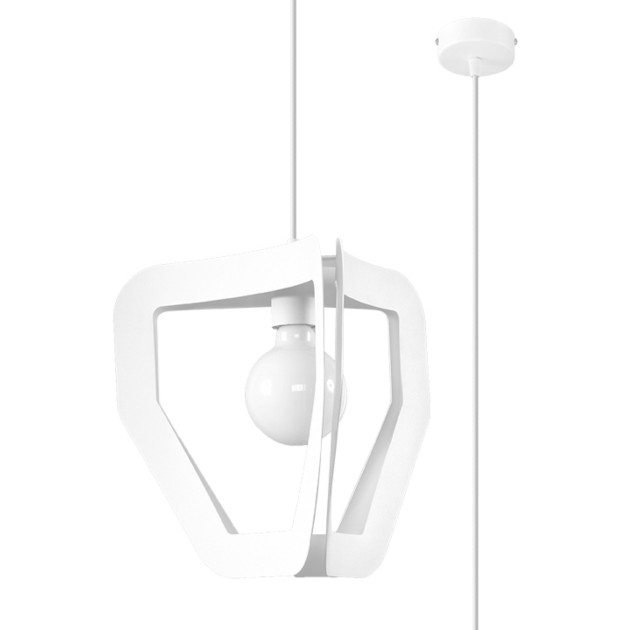 Lampe pendante Calyra blanc