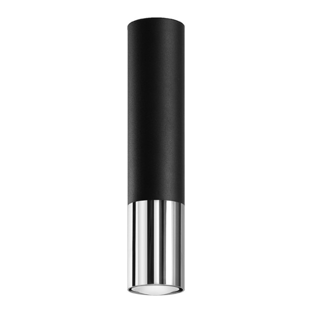 Plafonnier Elaeon noir/chrome