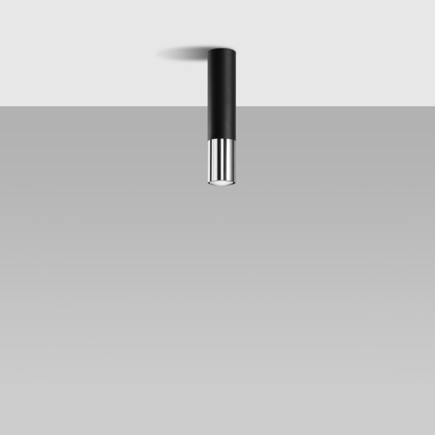 Plafonnier Elaeon noir/chrome