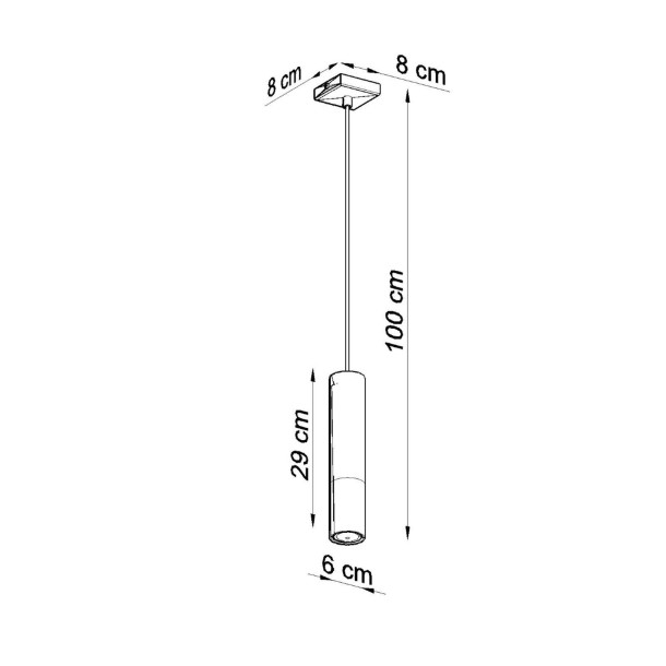 Lampe suspendue Elaeon 1 noir/chrome
