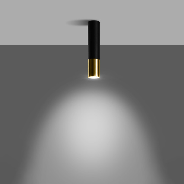 Plafonnier Elaeon noir/doré