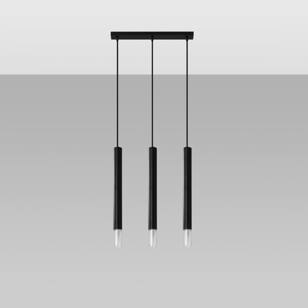 Lampe pendante Oraeys 3 noir