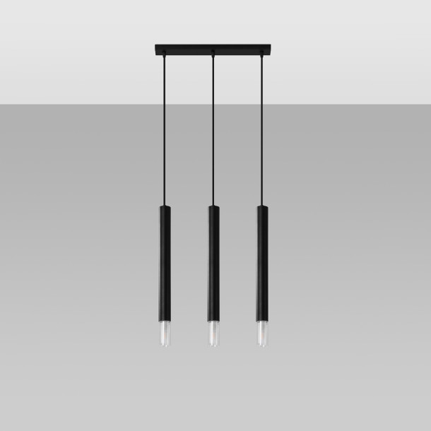 Lampe pendante Oraeys 3 noir