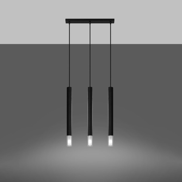 Lampe pendante Oraeys 3 noir