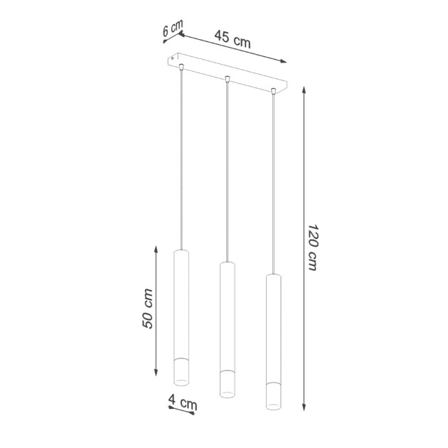 Lampe pendante Oraeys 3 noir